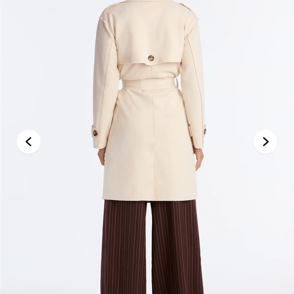 Fashion nova Cream Double-Breasted Trench Coat - Picture 2 of 2